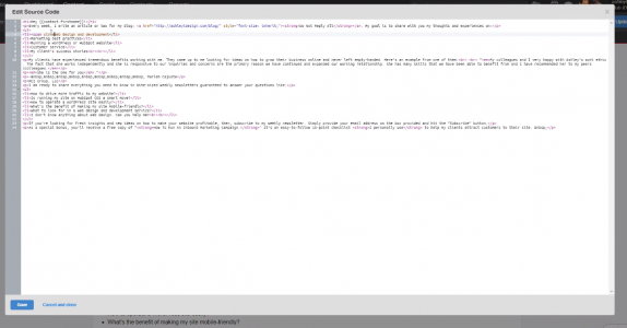 source code window