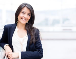 Successful business woman looking confident and smiling